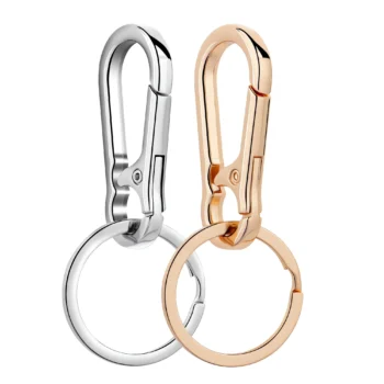 Metal keychain ring clip holder for keys