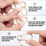 Metal keychain ring clip holder for keys (11)