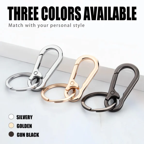 Metal keychain ring clip holder for keys