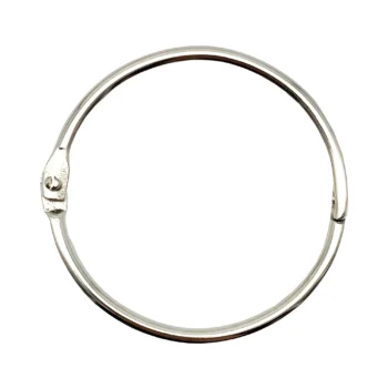 Metal loose leaf binder rings for key and index cards