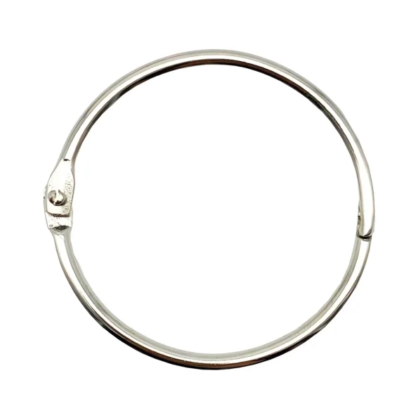 Metal loose leaf binder rings for key and index cards