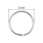 Metal loose leaf binder rings for key and index cards (1)