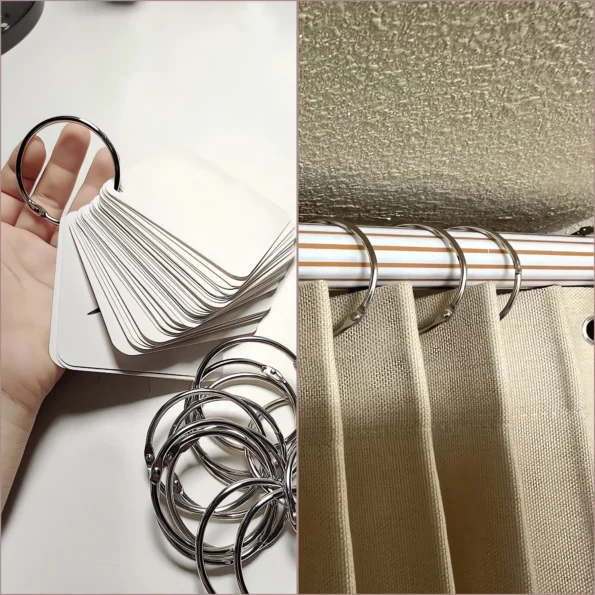 Metal loose leaf binder rings for key and index cards