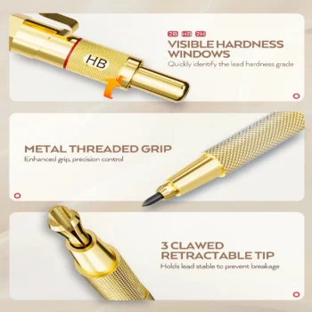 Metal mechanical pencil set for sketching drawing