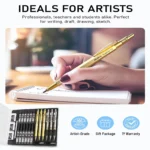 Metal mechanical pencil set for sketching drawing (6)
