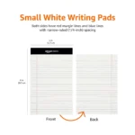Narrow ruled white note pads for writing (2)