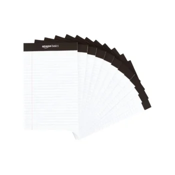 Narrow ruled white note pads for writing