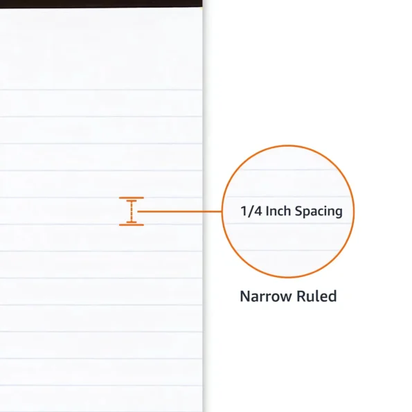 Narrow ruled white note pads for writing