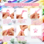 Origami star paper strips for crafts (1)