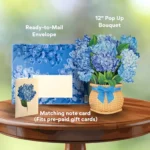 Pop up hydrangea flower bouquet card (4)
