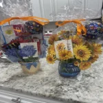 Pop up hydrangea flower bouquet card (4)