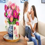 Pop up hydrangea flower bouquet card (4)