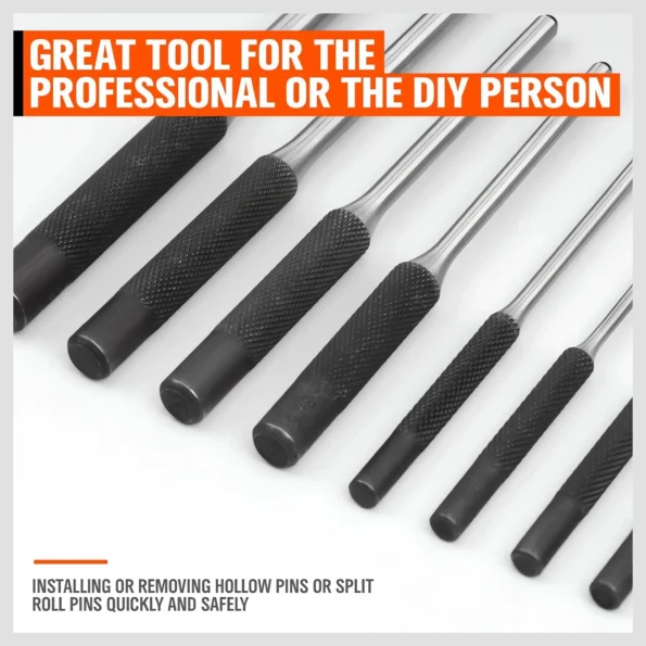 Roll pin punch set