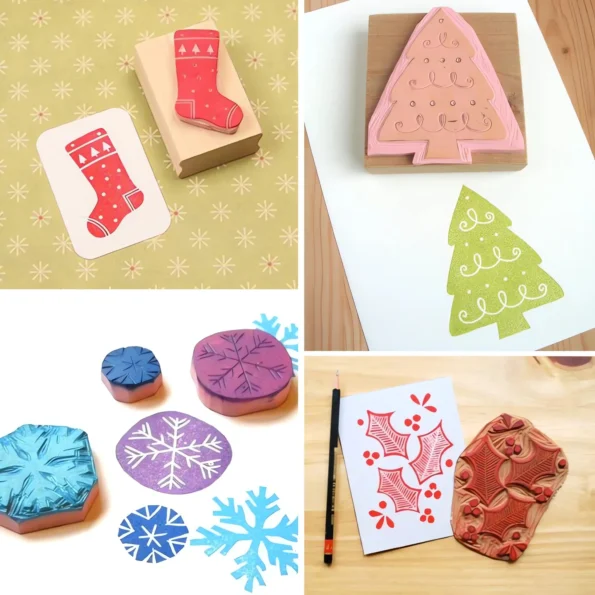 Rubber carving blocks for stamp making
