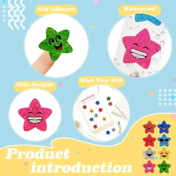 Smiley face star stickers for kids reward