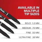 Smooth black gel pen for journaling and note-taking (5)