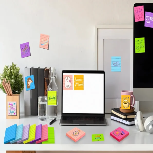Sticky notes bright colors