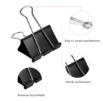 Sturdy binder clips for office and home use (6)