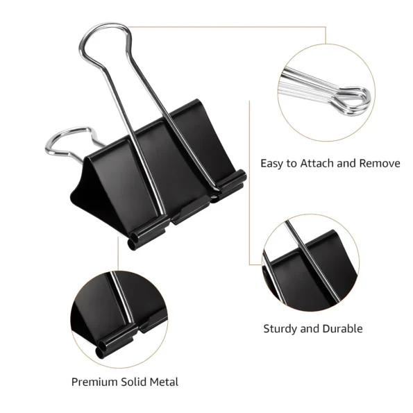 Sturdy binder clips for office and home use
