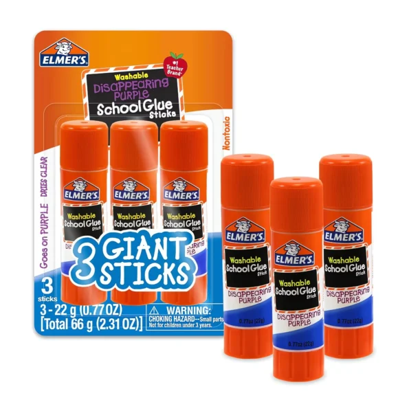 Washable glue sticks for school projects