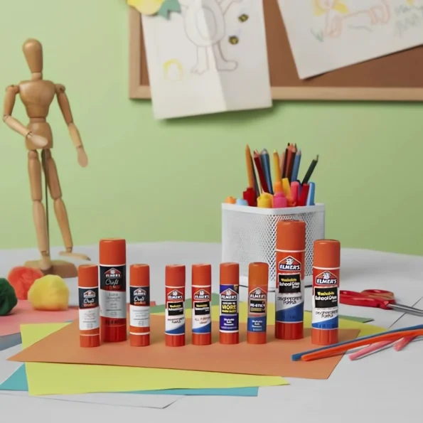 Washable glue sticks for school projects