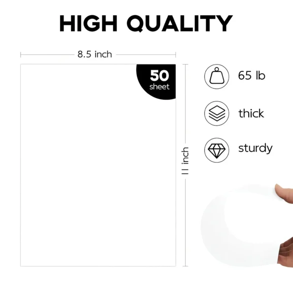 White cardstock printer paper for crafts