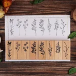 Wooden rubber stamp set for crafts (5)