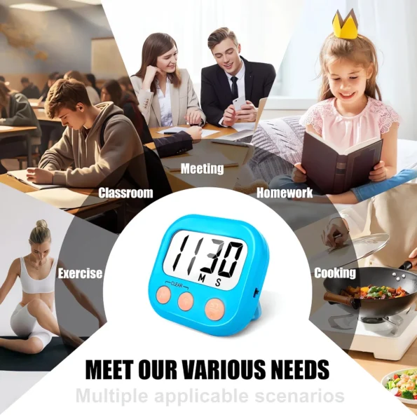 digital kitchen timer with magnetic backing
