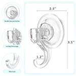 048-Clear Heavy Duty Suction Cup Hooks for Shower