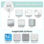 048-Clear Heavy Duty Suction Cup Hooks for Shower