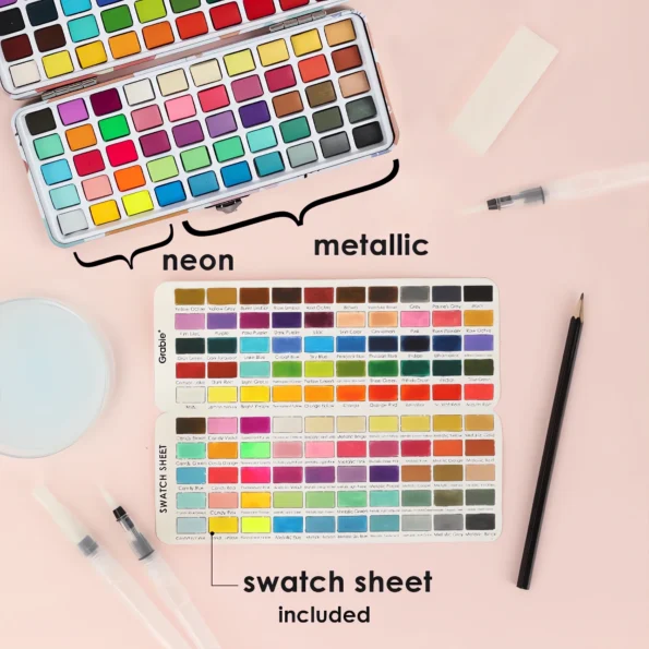 064-Watercolor Paint Set with Brushes and Accessories