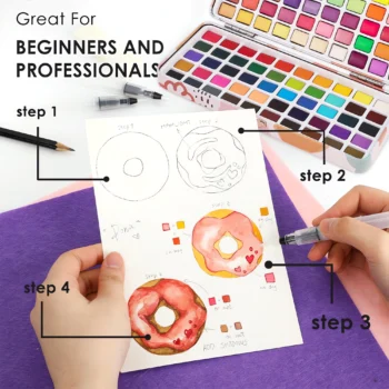 064-Watercolor Paint Set with Brushes and Accessories