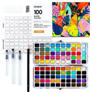 064-Watercolor Paint Set with Brushes and Accessories
