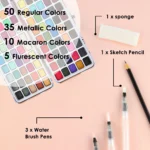 064-Watercolor Paint Set with Brushes and Accessories (3)