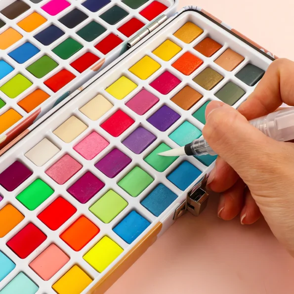 064-Watercolor Paint Set with Brushes and Accessories