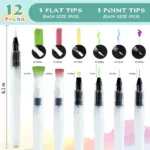 065-Watercolor Brush Pens Set with Assorted Tips (9)