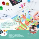 065-Watercolor Brush Pens Set with Assorted Tips (9)