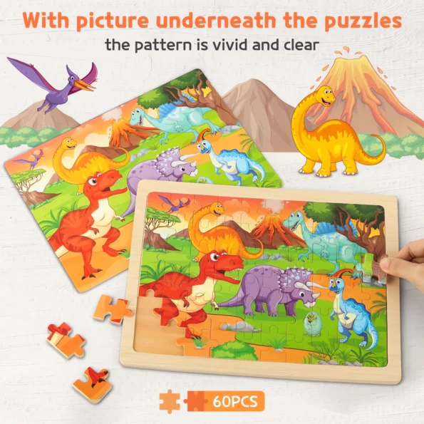 076-Wooden Jigsaw Puzzles for Kids Educational Toy