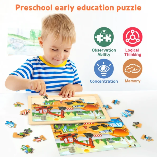 076-Wooden Jigsaw Puzzles for Kids Educational Toy