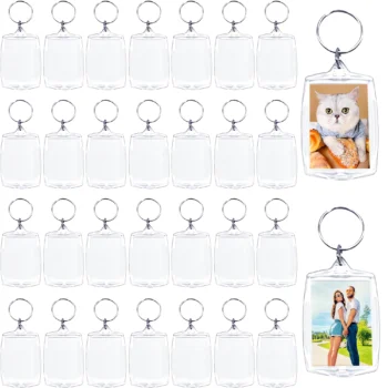077-Clear Acrylic Photo Keychain Frame