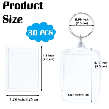 077-Clear Acrylic Photo Keychain Frame (2)