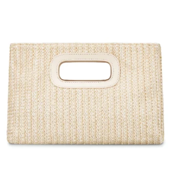 087-straw clutch handbag for women-