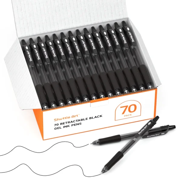 094-black gel ink pens retractable smooth writing-
