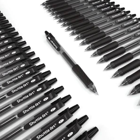 094-black gel ink pens retractable smooth writing-