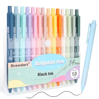 095-Pastel Ballpoint Pens Black Ink Set