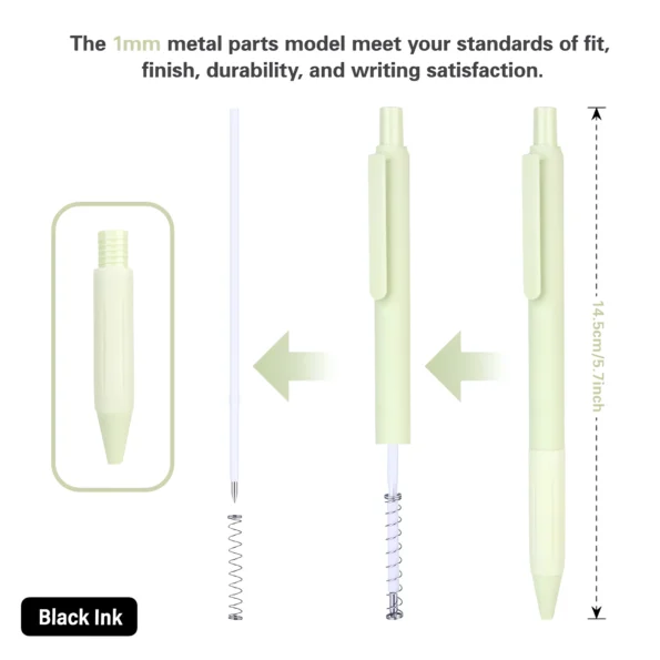 095-Pastel Ballpoint Pens Black Ink Set