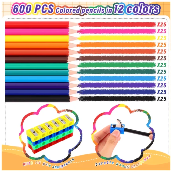 099-Bulk Colored Pencils for Classroom Use
