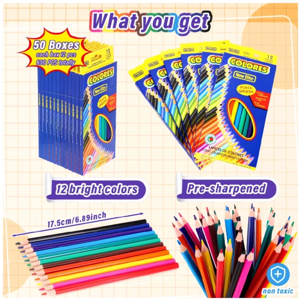 099-Bulk Colored Pencils for Classroom Use
