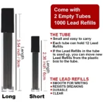 102-Refillable 0.7mm Mechanical Pencil Lead (7)