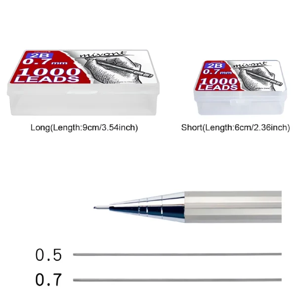 102-Refillable 0.7mm Mechanical Pencil Lead